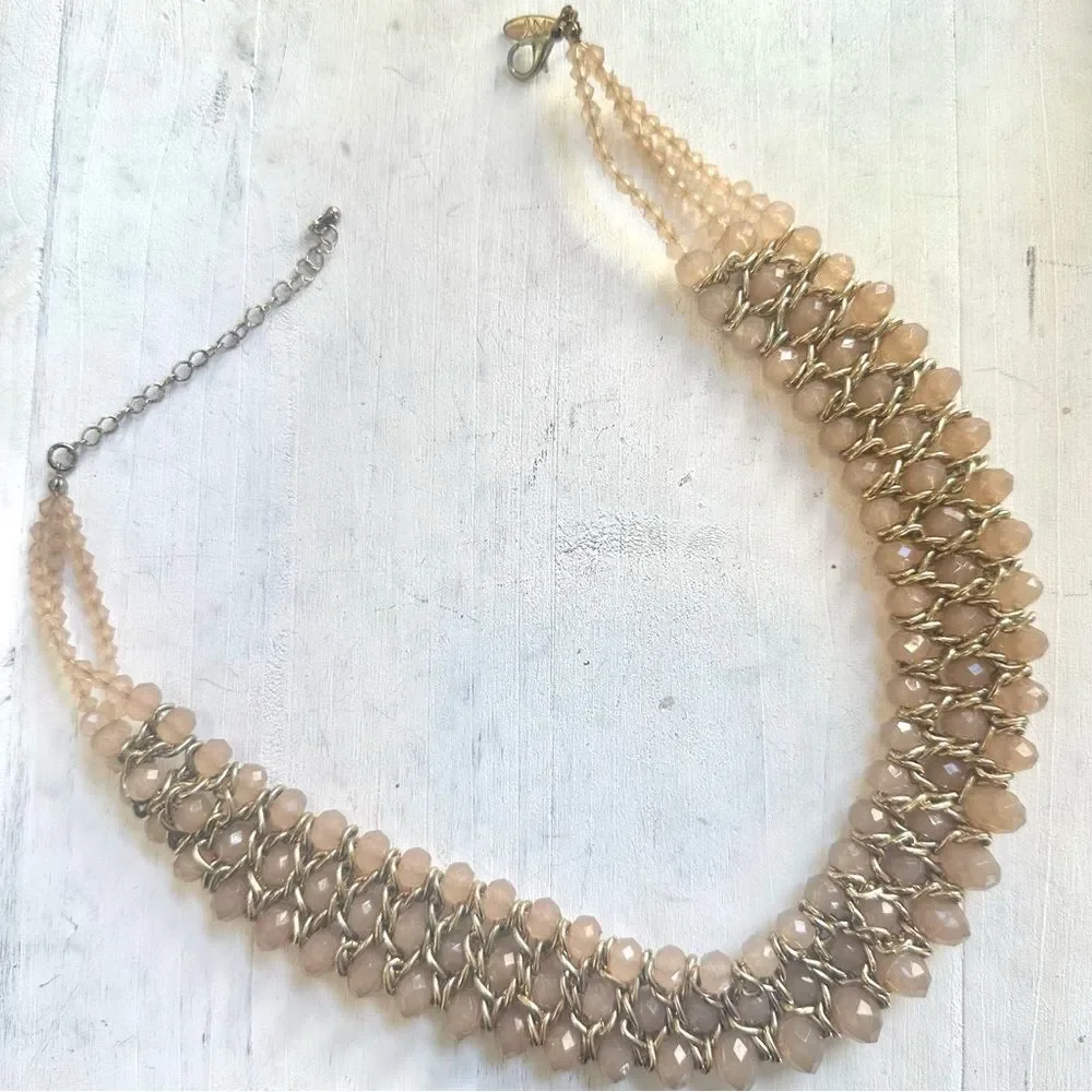 NY collection Peach gold tone choker necklace